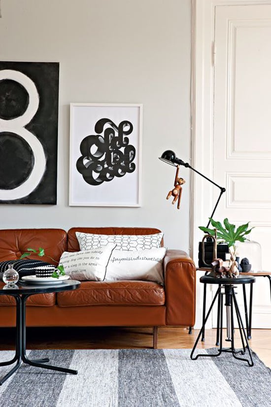 10 Best Leather Sofas via Havenly