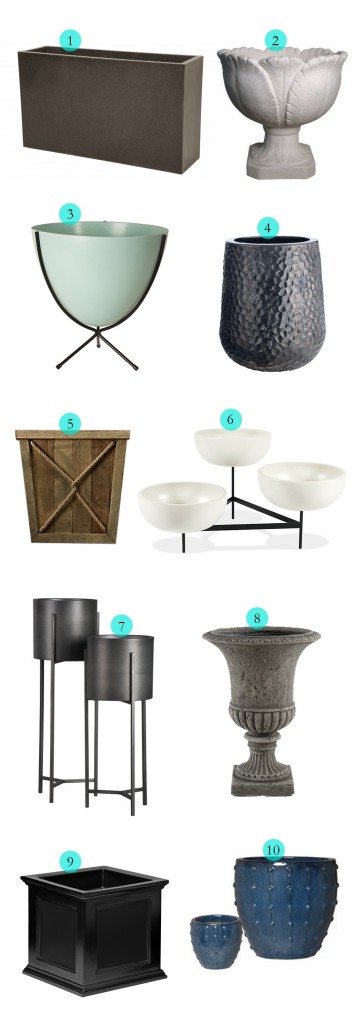 Stylish Outdoor Planters via Havenly