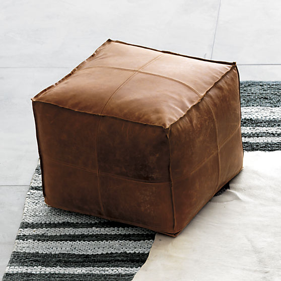 leather-pouf