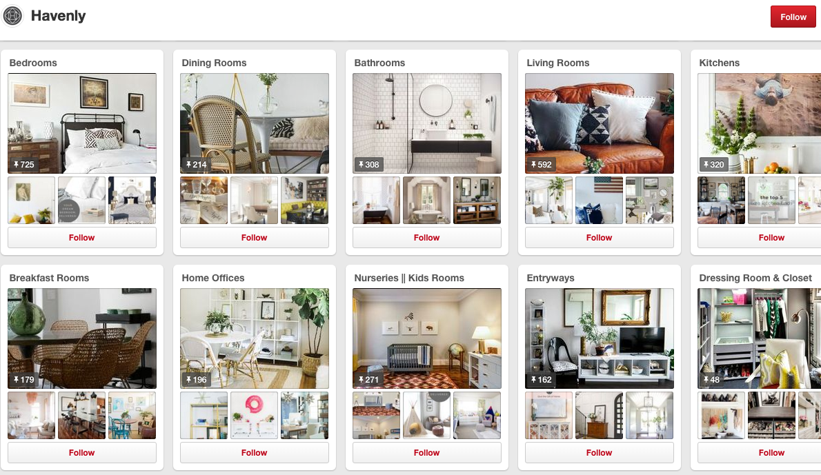 Check out Havenly on Pinterest, unless you already are.