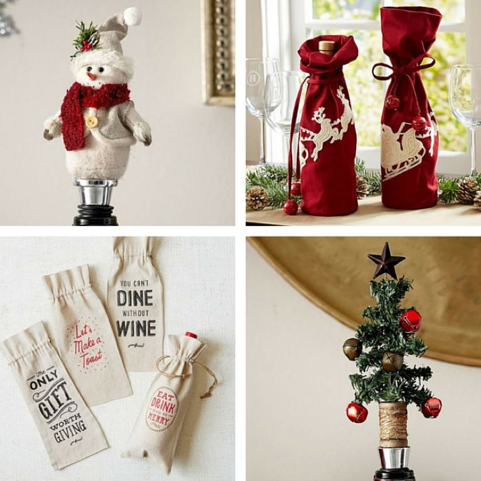 Dress up the traditional host gift of wine with a fun bag or stopper! See more of Havenly's favorite holiday host gifts.