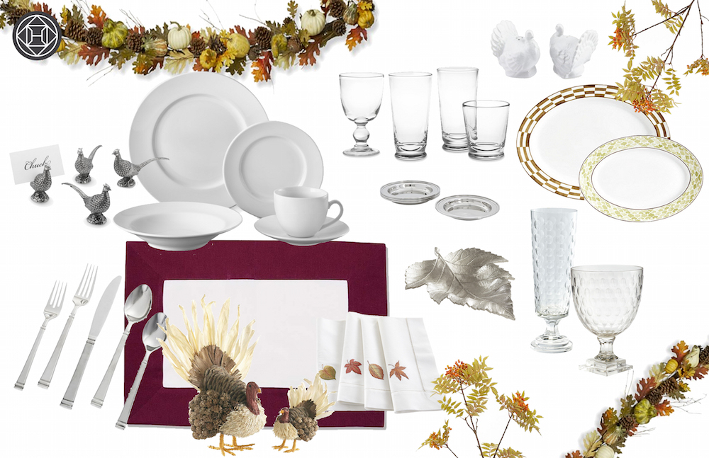 Clean, classic & fun! Shop this Classic Thanksgiving Tablescape designed by Havenly & make sure your turkey has the setting it deserves.