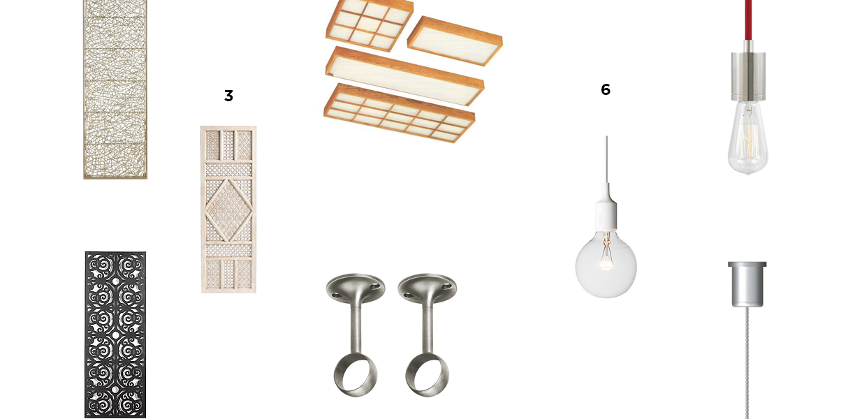 Clever ways to overcome an interior style burden: overhead fluorescent lamps.