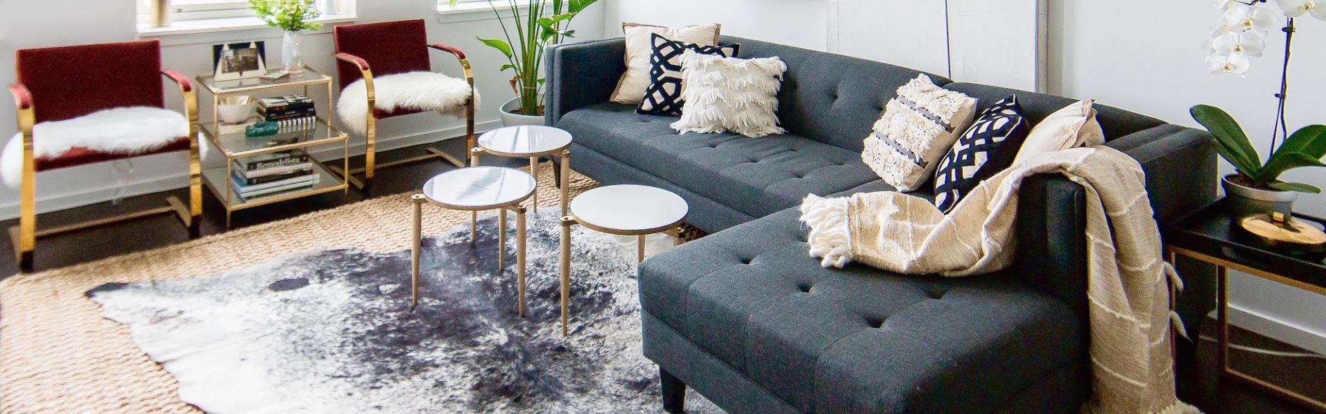 Layering rugs allows for flexibility when it comes to color options on the floor.