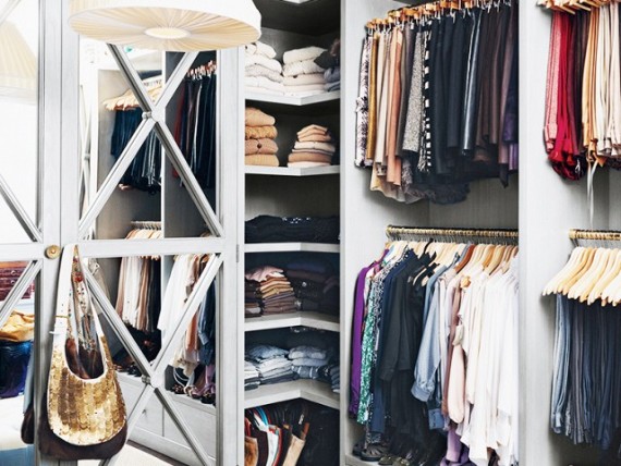 Use your closet's hard-to-reach spaces to make the most of your space.