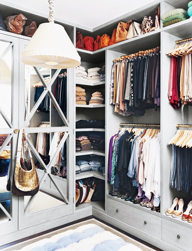 Use your closet's hard-to-reach spaces to make the most of your space. 