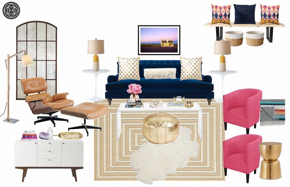 Design Story: A Living Room Blend Of Glam, Classic & Contemporary ...