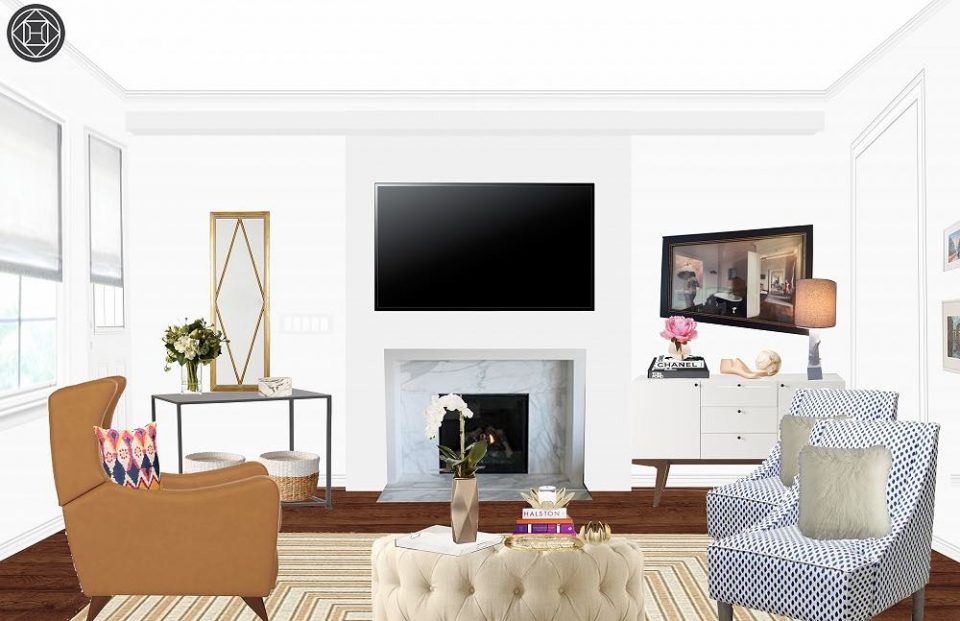 Design Story: A Living Room Blend Of Glam, Classic & Contemporary ...