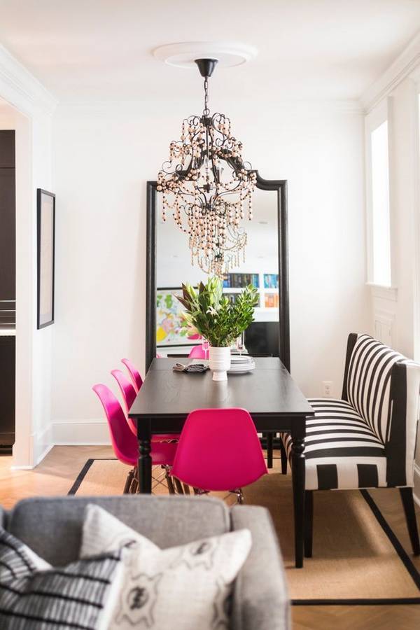 pink dining room