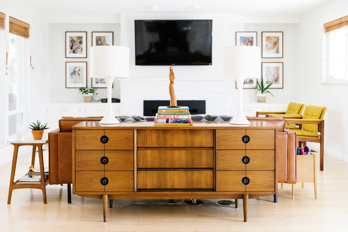 Molly B's Mid-Century Modern home living room credenza