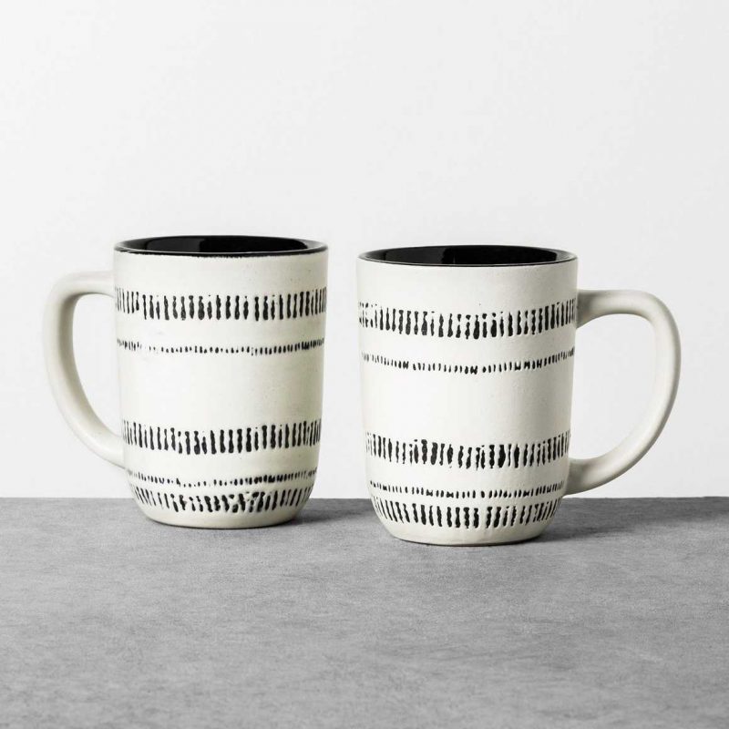 black and white mugs