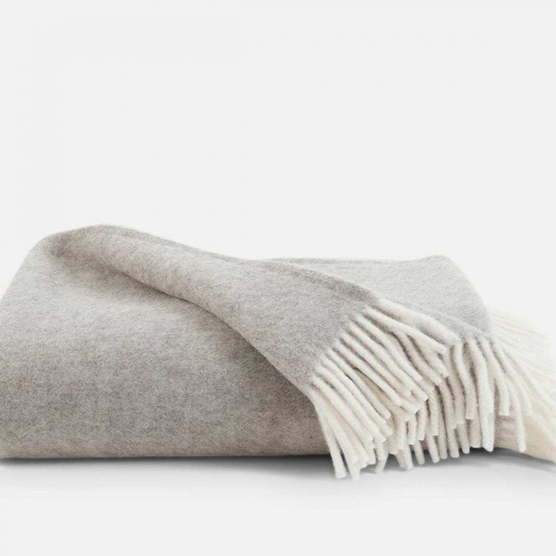 Pure Wool Throw Blanket in Greige from Brooklinen