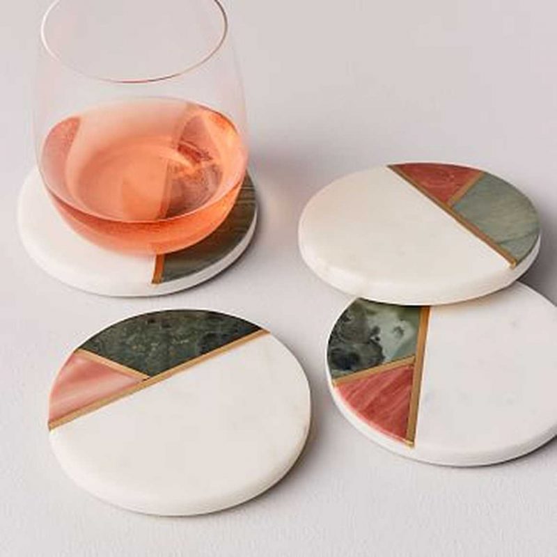 Mixed Marble Coasters, Set of 4 from West Elm