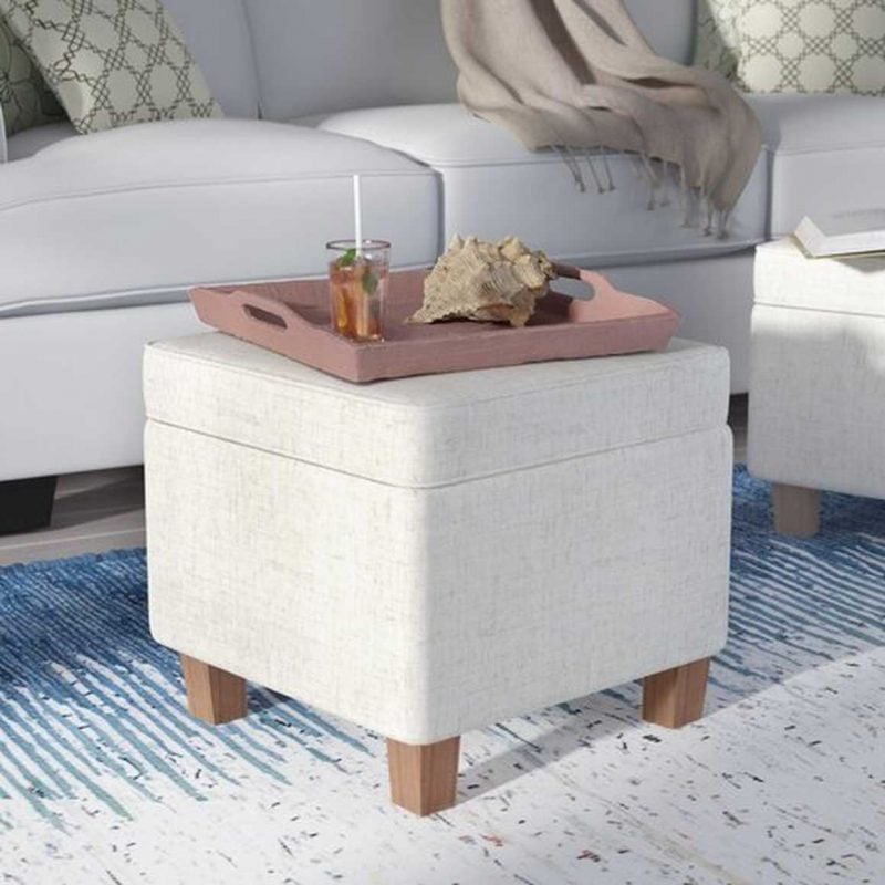 How To Use An Ottoman As A Coffee Table, Ottoman With Tray As Coffee Table