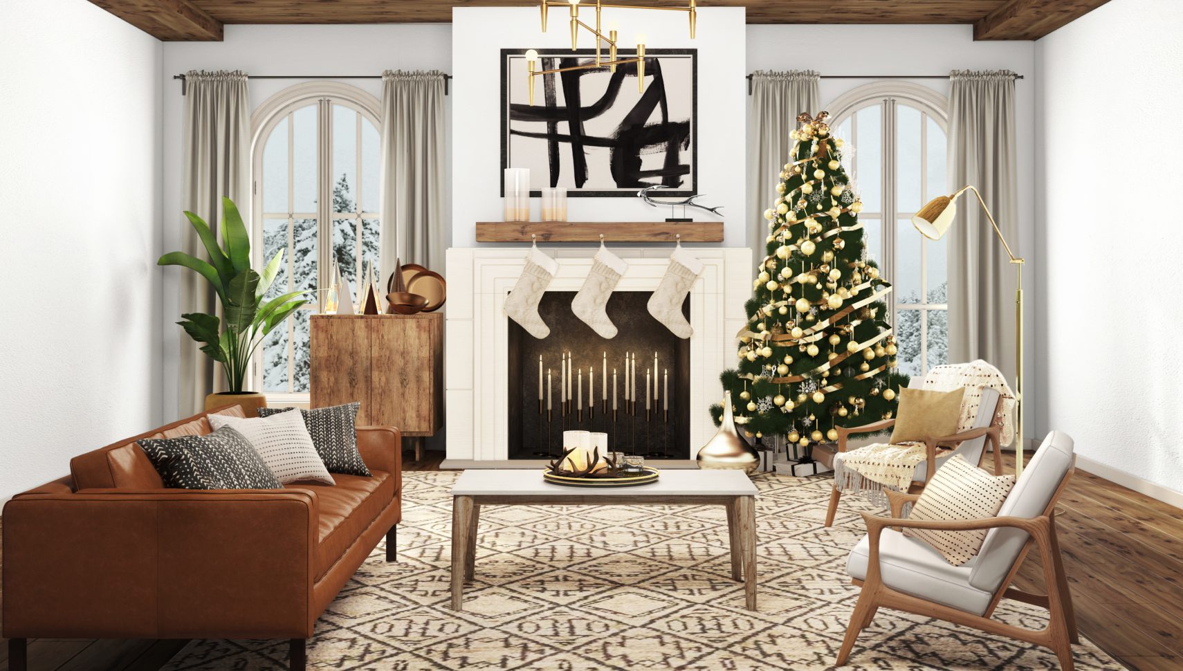 Deck the Halls with These Christmas Zoom Backgrounds  Havenly Interior Design Blog