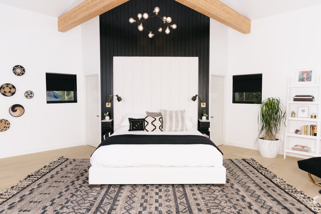patterned bedroom rug