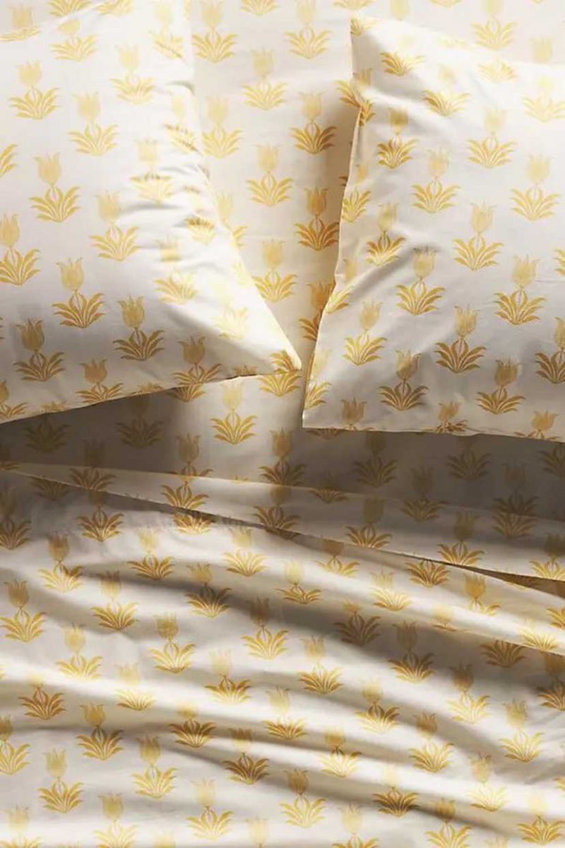 patterned bed sheets