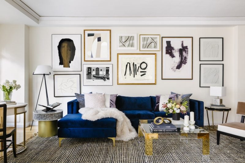 eclectic luxe gallery wall