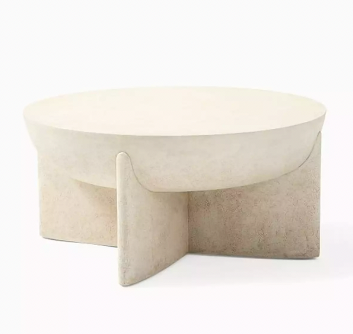 white stone coffee table