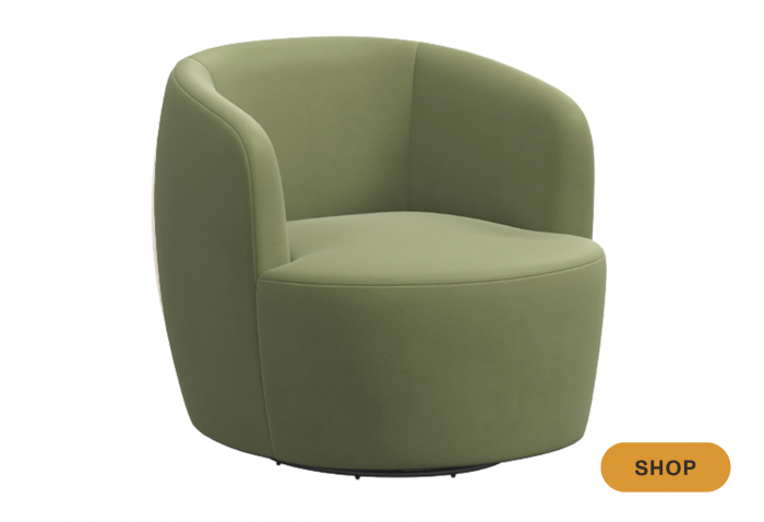 green velvet swivel chair for living room