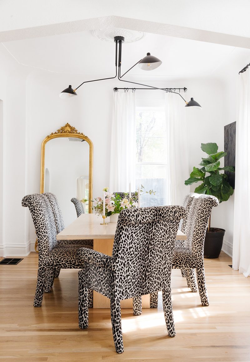 patterned dining chairs