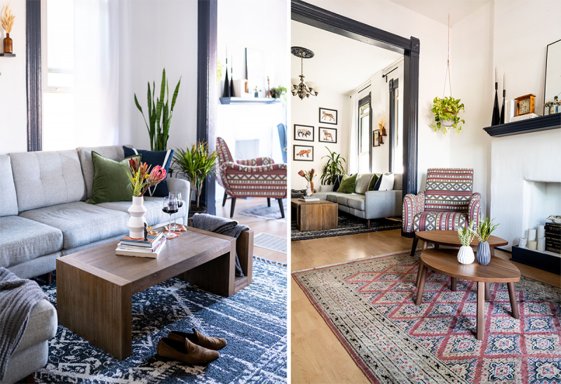 Living Room Carpet Transformations: 5 Ways a New Rug Beats Carpet - The  Roll-Out