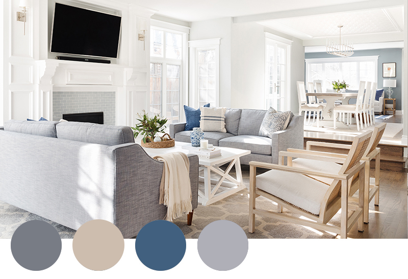 Interior Color Palette Living Room White Urban