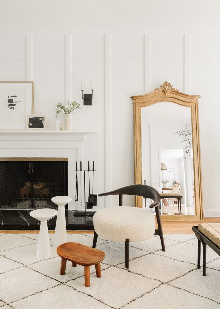 Parisian modern living room | how to brighten a dark room