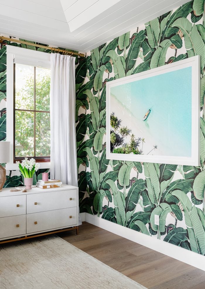 Tropical wallpaper and art print | Oversized wall art