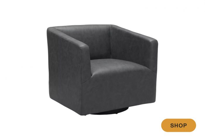 leather swivel chair for living room