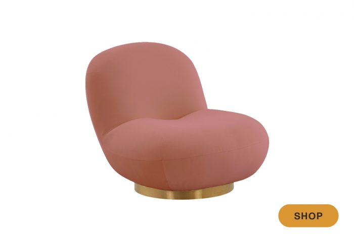 Curve swivel chair for living room