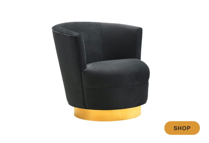 luxe swivel chair for living room