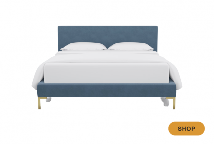French blue bed