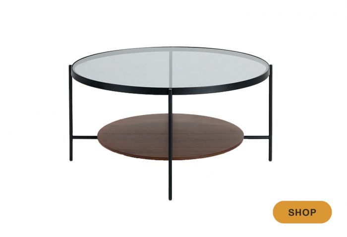Round storage coffee table
