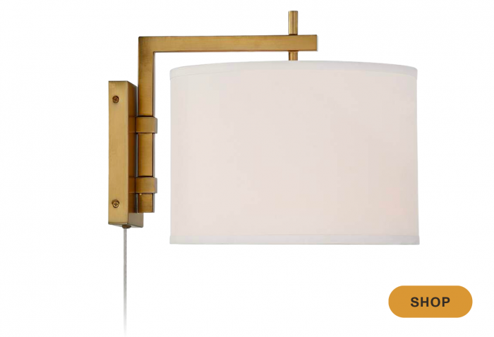 Plug in wall sconce