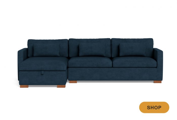 Sleeper sofa with storage
