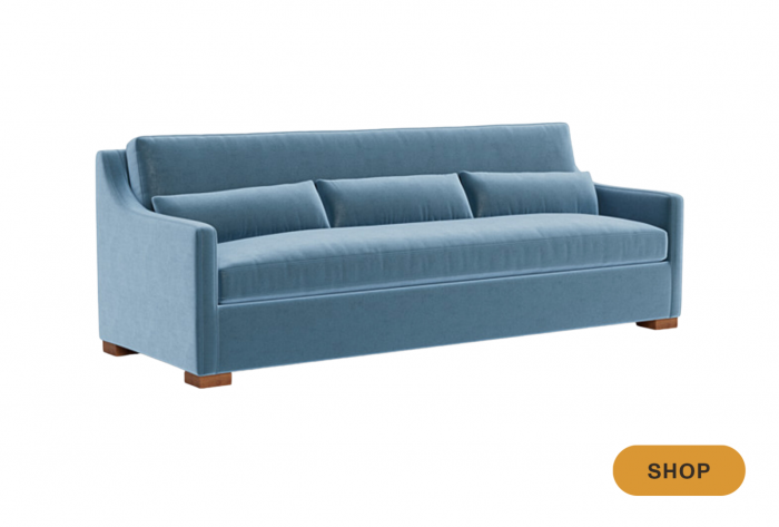 French blue sofa | Ella Sofa Interior Define
