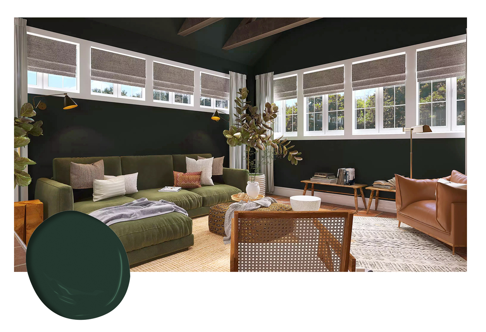 12 Designer-loved Dark Green Paint Colors 