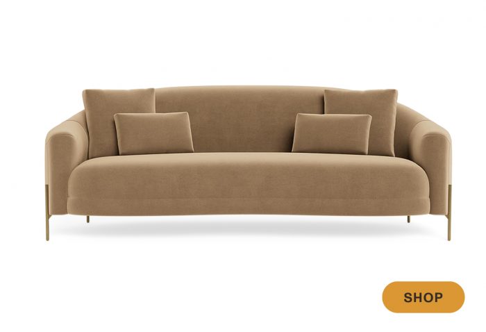 Camel color sofa