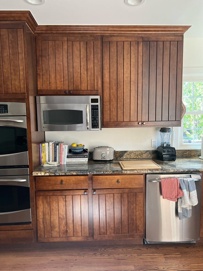 before and after painted cabinets kitchen​